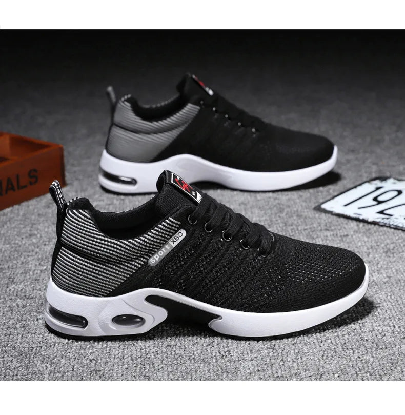 Men's shoes spring new trend men's shoes breathable lace-up running shoes Korean version of light casual walking shoes men - AMULET RING STORE