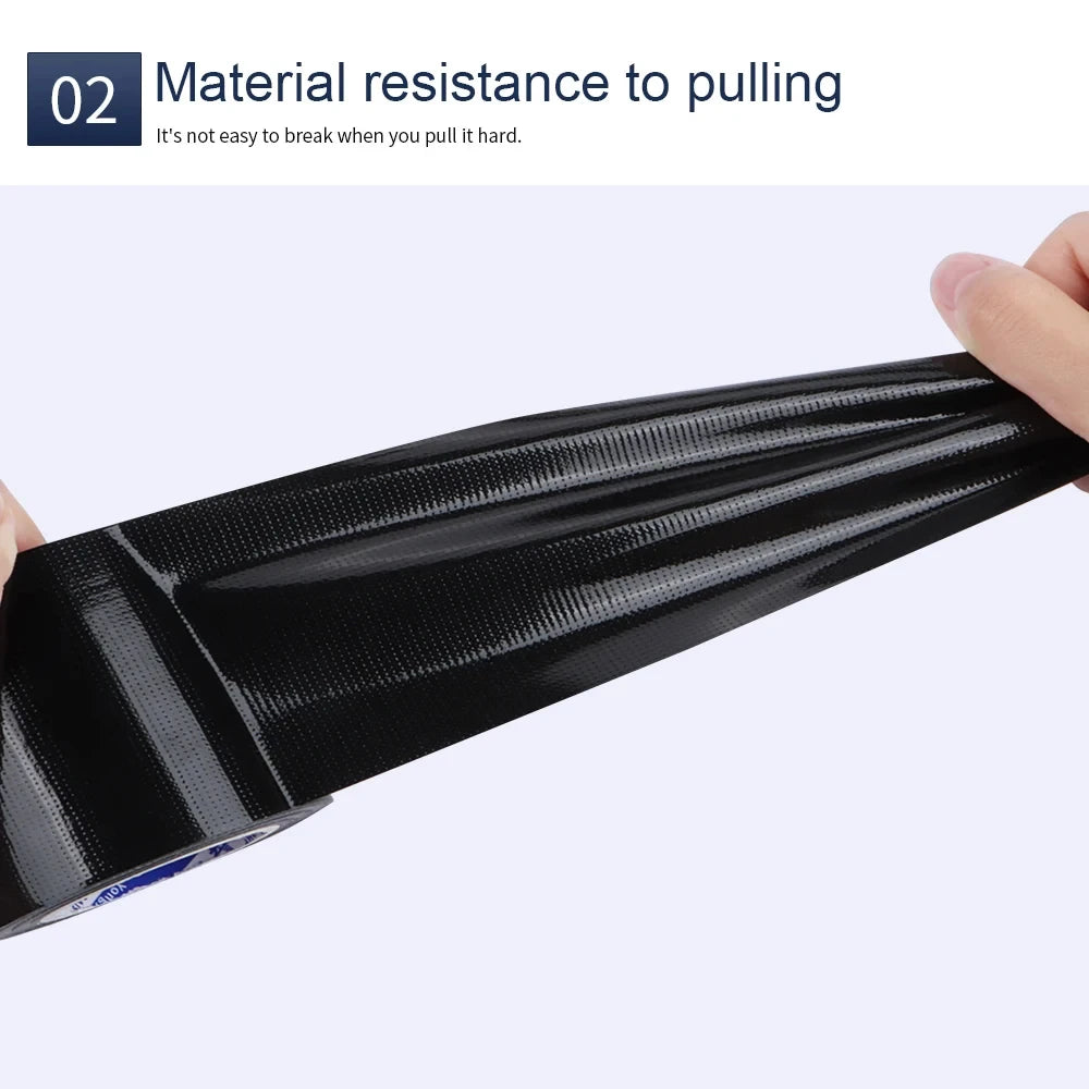 Black Cloth Based Tape Waterproof Heavy-Duty Pipe Single-Sided Tear-Proof Strong Adhesive Floor Duct Home Adhesive Bun Fixed - AMULET RING STORE