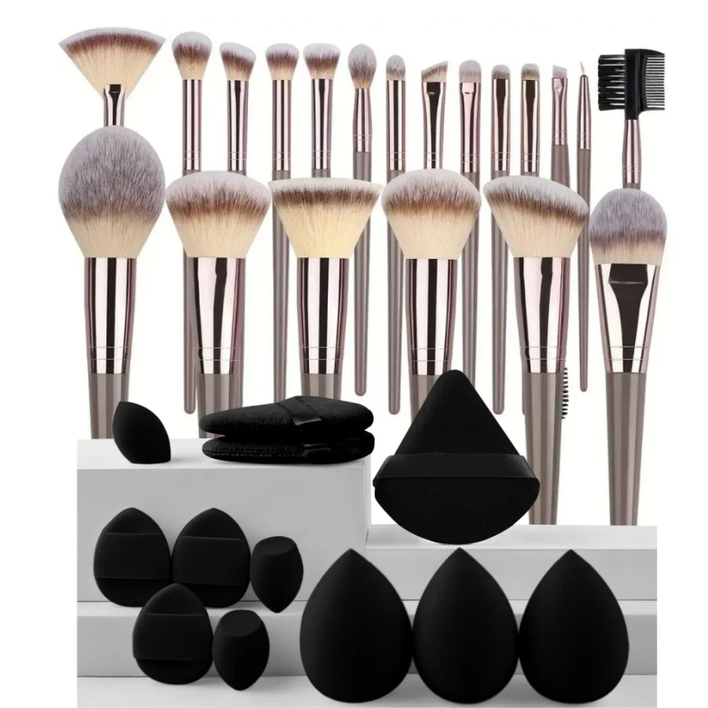 3-20PCS Makeup Brushes Set Eyeshadow Fluffy Foundation Concealer Blush Highlighter Storage Box Female Cosmetics Beauty Tools - AMULET RING STORE
