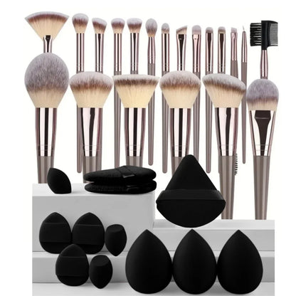 3-20PCS Makeup Brushes Set Eyeshadow Fluffy Foundation Concealer Blush Highlighter Storage Box Female Cosmetics Beauty Tools - AMULET RING STORE