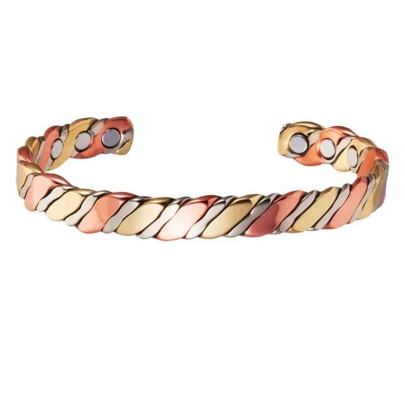 Women Tibetan Pure Copper Magnetic Healing Bracelet India Pattern Men's Spiritual Yoga Jewelry Adjustable Rope Inlay Style