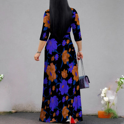 Women's Casual Sexy V Neck 3/4 Sleeves Club wear Party Outfits