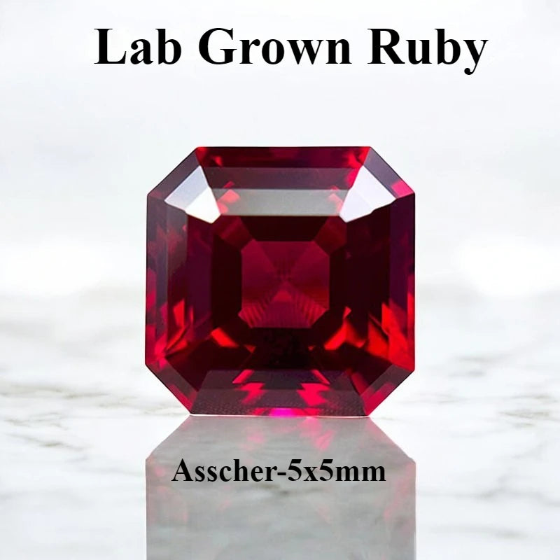Lab Grown Ruby Pigeon Blood Red Color For Jewelry Diy Making Main Materials Selectable Certificate