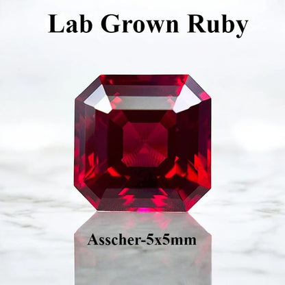 Lab Grown Ruby Pigeon Blood Red Color For Jewelry Diy Making Main Materials Selectable Certificate