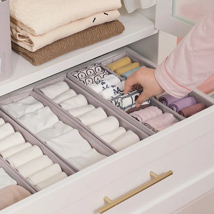 Foldable Underwear Socks Storage Box Panties Storage Boxes Clothes Organizer Cabinets Drawers Bedroom Wardrobe Separator Case - AMULET RING STORE