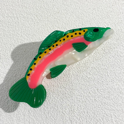 Creative Funny Acetate Tortoise Sturgeon Fish Shark Hairpin Oversize Marine Animal Barrettes Thick Hair Clip Claw Accessories - AMULET RING STORE
