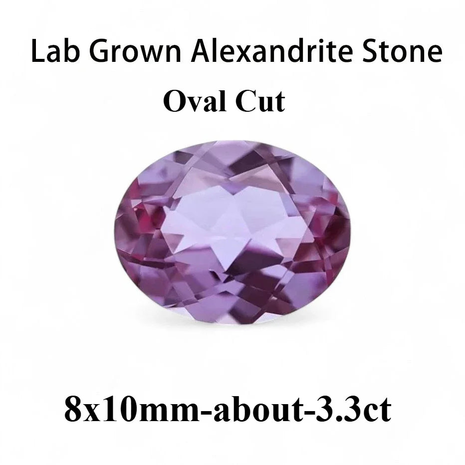 Emerald Cut Lab Grown Alexandrite AGL Certificate Loose Gemstone For Earrings Ring Jewelry Diy Making