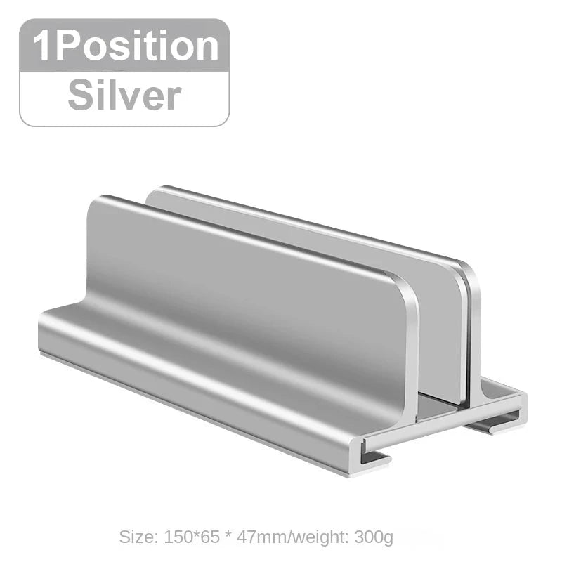 Laptop Stand Vertical Tool-Free Adjustable Aluminum Vertical Laptop Stand Holder Support Macbook Air Pro Laptop Accessories - AMULET RING STORE