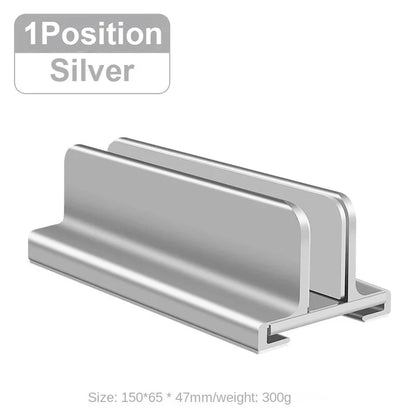 Laptop Stand Vertical Tool-Free Adjustable Aluminum Vertical Laptop Stand Holder Support Macbook Air Pro Laptop Accessories - AMULET RING STORE
