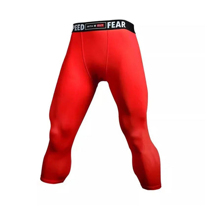 Men Kid Boy Girl GYM Capri Running Tight Pants Basketball Football Soccer Exercise Sport 3/4 Cropped Kneelet Leggings Shorts 714