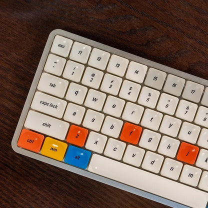 LCK Time Theme Keycaps Set PBT Custom Mondrian Keyboard Cap Low Profile Original Office Gaming KeyCap for Mechanical Keyboard