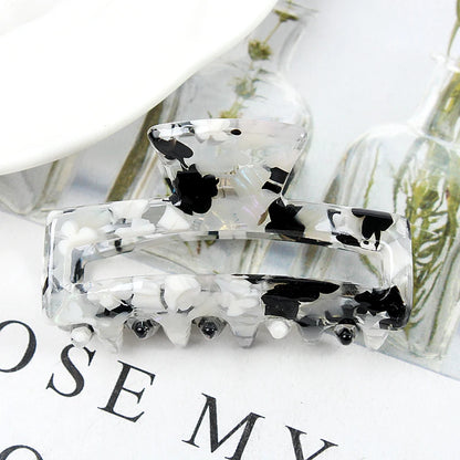 Mini Women's Hair Clips Colorful Geometric Hollow Crab Claw Clip Acetate Leopard Print Fashion Girls Hairpin Hair Accessories - AMULET RING STORE