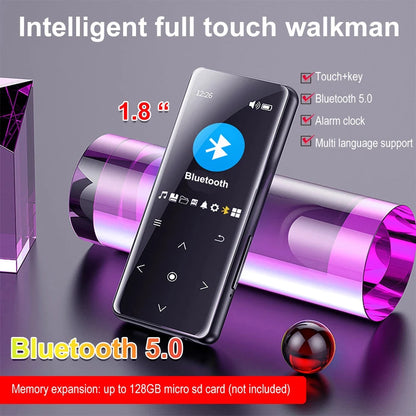 HiFi Bluetooth MP3 Player - Lossless Music Sport Earphone Portable Audio Walkman with FM E-book Recorder
