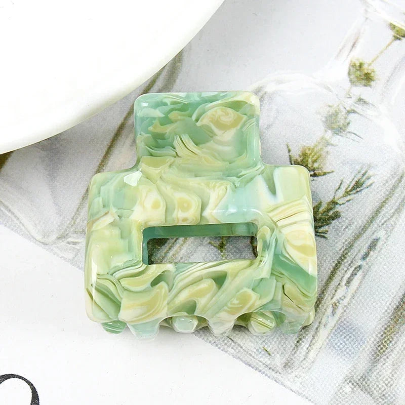 Bgffuy Leopard Korea Acetate Hollow Colorful Mini Hair Claws Crab Hair Clips for Child Girls Hairpins Hair Accessories Barrettes