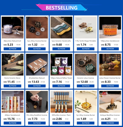 With 30 Incense Waterfall Incense Burner Ceramics Backflow Buddha Censer Backflow Incense Holder Home Office Yoga Teahouse Decor - AMULET RING STORE