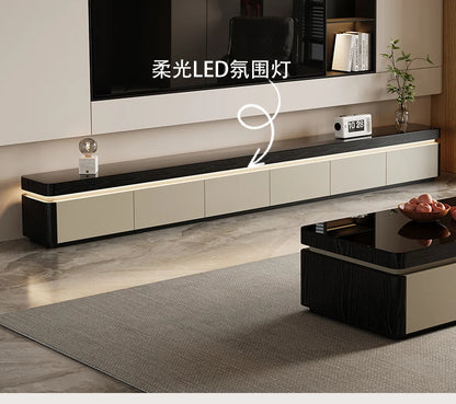 Elegant Space Saving TV Stand Eco Friendly Materials Sustainable Modern Aesthetics TV Stand Sliding Doors Living Room Furniture