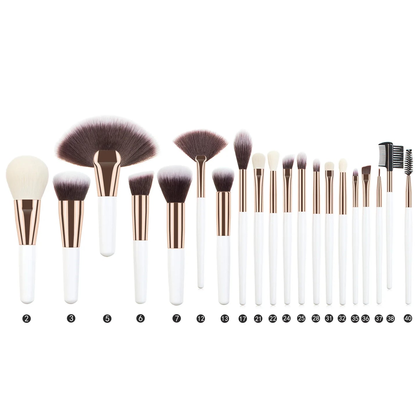 40makeup brush suit portable models full set makeup tools powder brush powder foundation brush eye shadow brush - AMULET RING STORE