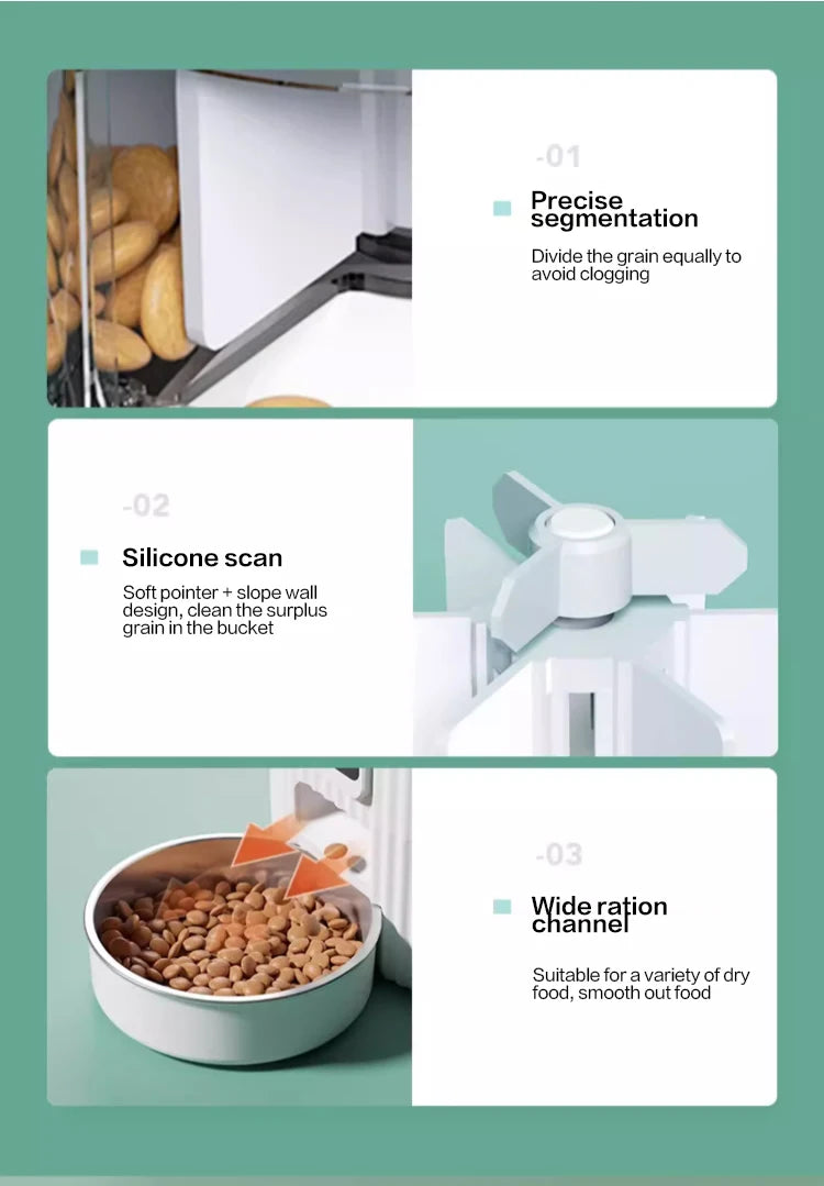 PAPIFEED cat automatic feeder dog fixed feeding machine cat food dog food wifi remote smart cat pet food dispenser - AMULET RING STORE
