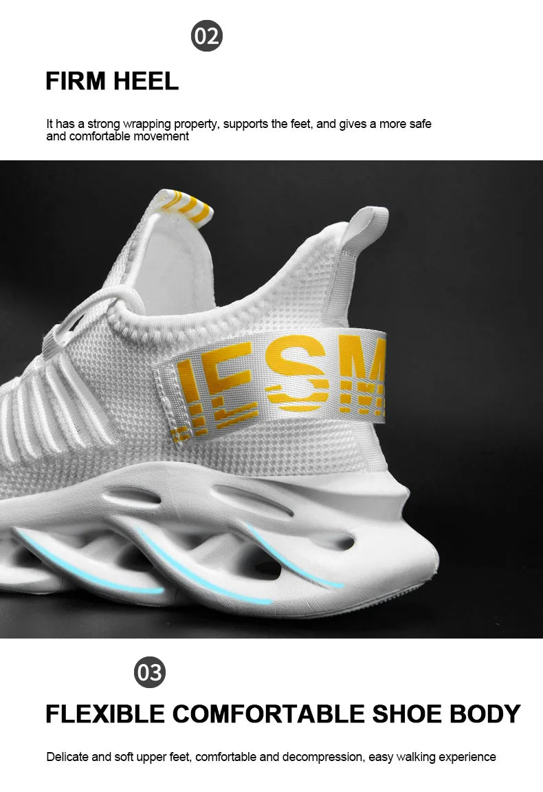 Men Shoes Comfortable Sneakers Breathable Running Shoes For Women Mesh Tennis Sports Shoes Outdoor Air Waling Casual - AMULET RING STORE