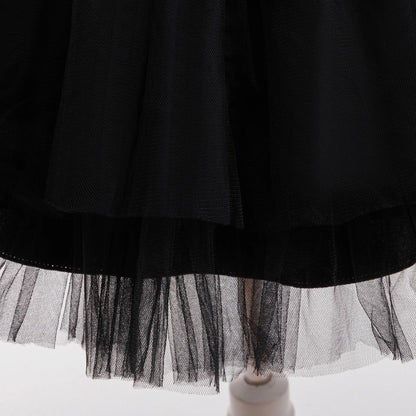 Girl Halloween costume 4-8 Yrs Halloween Theme Party Dresses Skeleton Bat Pumpkin Print Frocks Luxury Fluffy Kids Elegant Gown