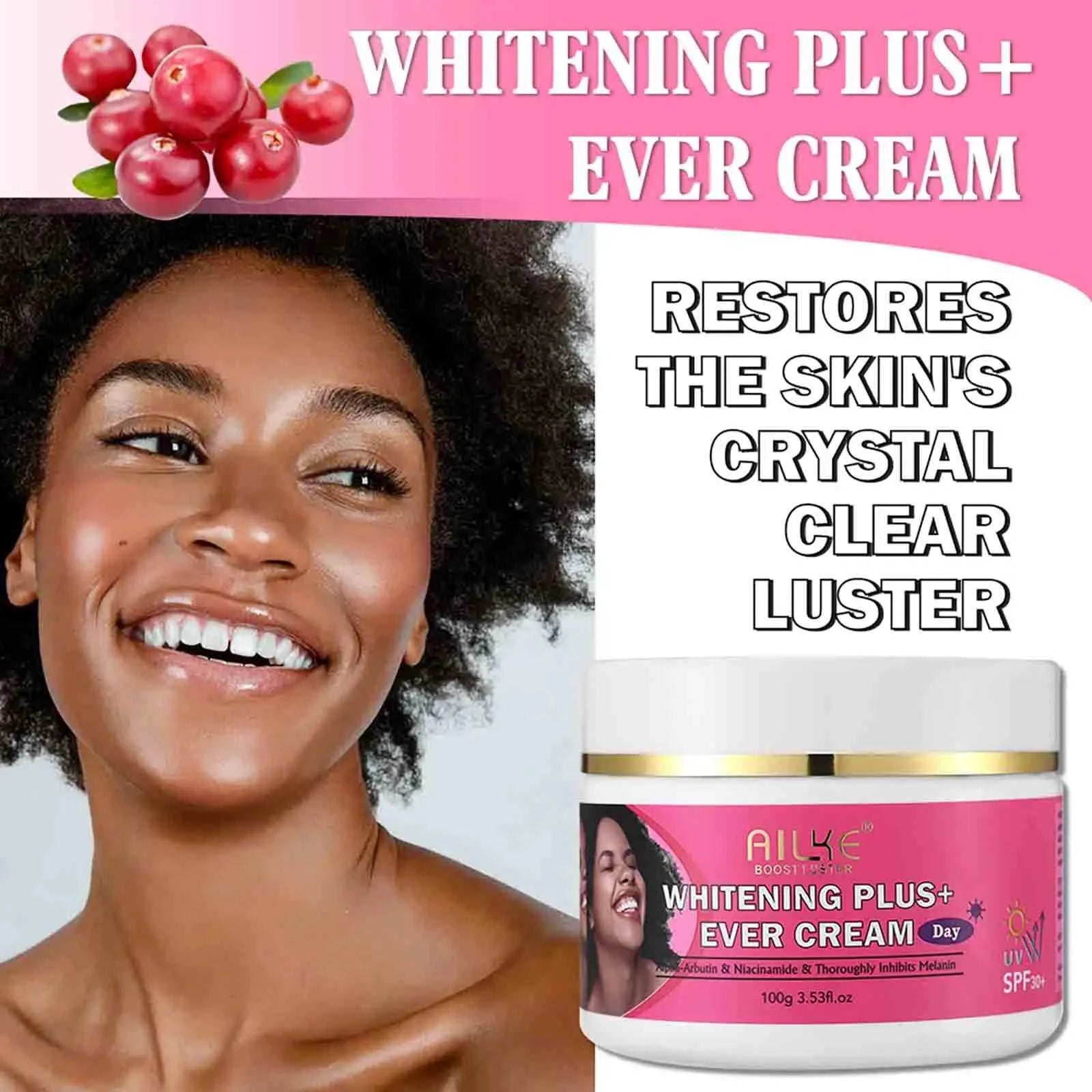 AILKE Women Whitening Face Cream, Brighten Skin, Moisturizing, Resists Melanin And Uv Rays, With Organic Niacinamide, Arbutin