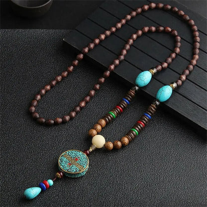 Fashion Long Sweater Pendant Chain Wooden Beaded Tassel Boho Bohemian Necklace Jewelry Nepal Wood Beads Pendant Necklace