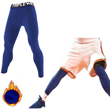 Spring Autumn Men Women Running Tights GYM Pants Exercise Basketball Football Soccer Fitness Sport Long Fleece Thermal Legging 8