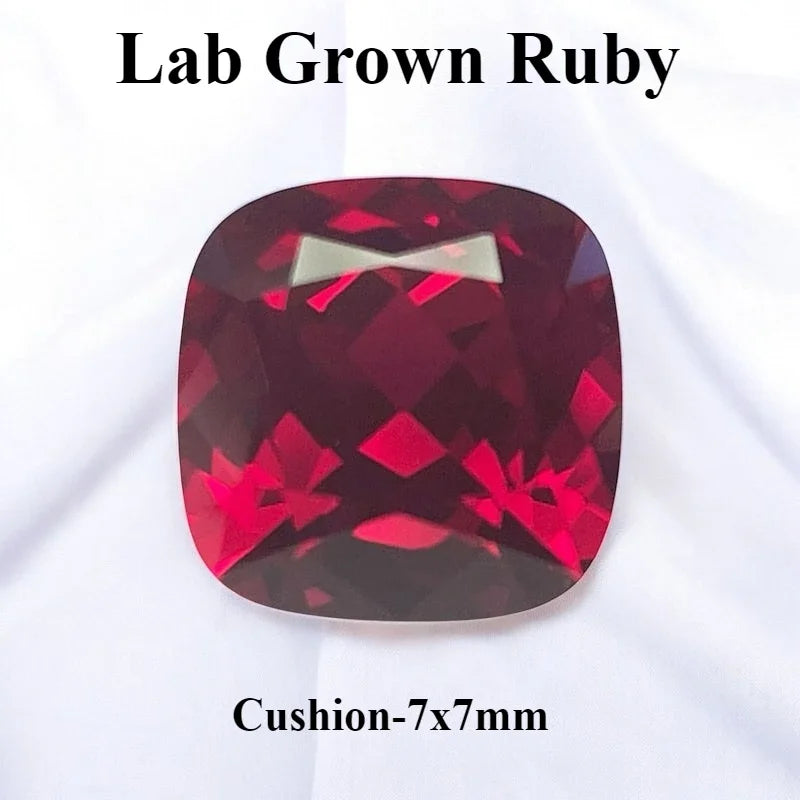 Lab Grown Ruby Pigeon Blood Red Color For Jewelry Diy Making Main Materials Selectable Certificate