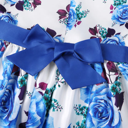 Girls' formal dress dress, printed princess dress, children's dress, flower performance outfit, children's dress