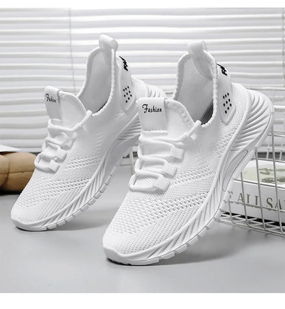 2025 Women's Shoes Summer Women's Shoes Flying woven casual shoes Comfortable breathable women's sneakers - AMULET RING STORE