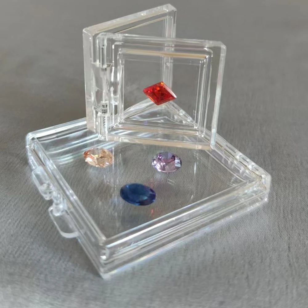 10/15 Compartment Beads Jewelery Storage Box Portable Craft Container Earrings Ring Display Case DIY Trinket Organizer Box - AMULET RING STORE