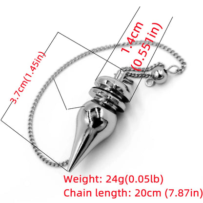 Bronze Metal Copper Spiritual Point Pendulum for Divination Healing Dowsing Wicca Balancing Pointed Cone Pendant Pendulum