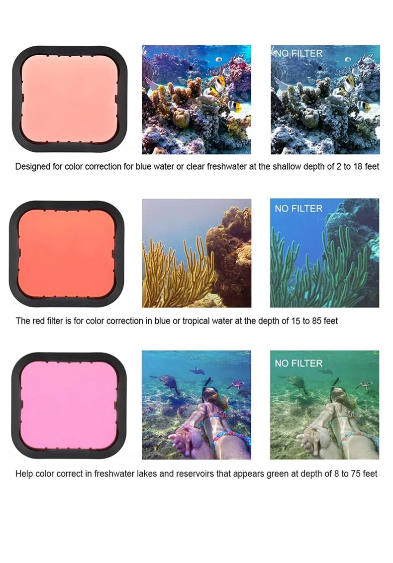 For DJI Osmo Action 4 Waterproof Case 40M Deep Diving Underwater Housing Shell for DJI Osmo Action 4 3 Action Camera Accessories - AMULET RING STORE