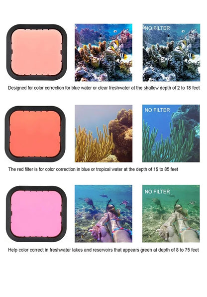 For DJI Osmo Action 4 Waterproof Case 40M Deep Diving Underwater Housing Shell for DJI Osmo Action 4 3 Action Camera Accessories - AMULET RING STORE