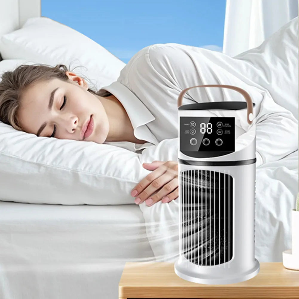 Water Cooling Fan Air Conditioner Adjustable Speeds Timer Personal Fan Air Cooler With Humidifier for Bedroom Living Room Office