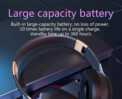 Headphones Bluetooth Wireless Headsets With Mic Music Gaming Sports Earpieces Great Bass Earphones Foldable Support TF SD-Card