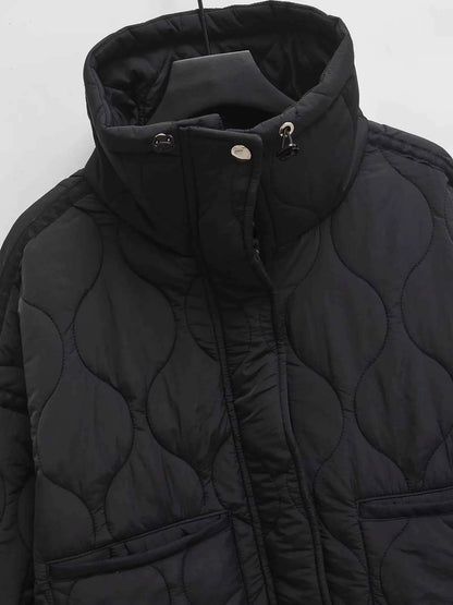 Padded Coat American Retro High Neck Parkas Warm Woman Winter Coats Winter Parkas For Women Elegant Luxury Women's Coat