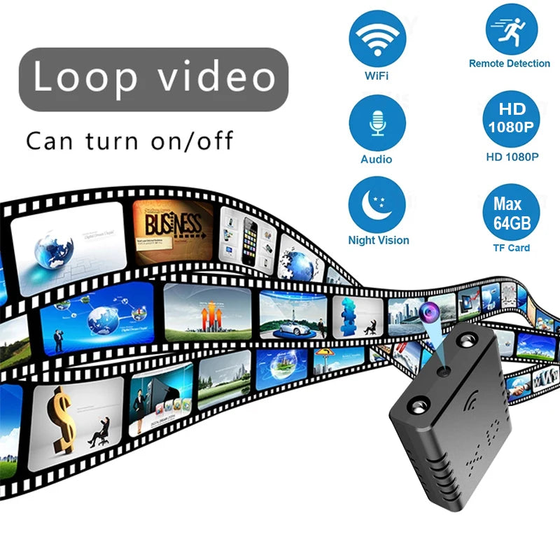 WiFi XD Smart Wireless Camcorder HD 1080P Mini Camera Ip Smallest Mini Camcorder Sport Micro Camera Suport max 256GB TF Card - AMULET RING STORE