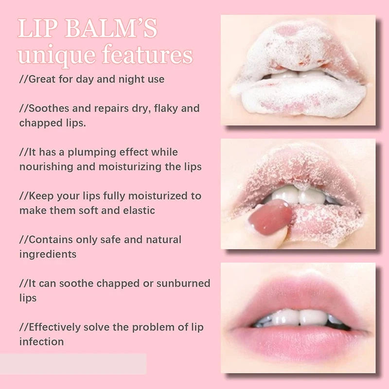 Remove Dark Lip Balm Bubble Lightening Pink Lip Exfoliating Fade Lip Line Dead Skin Moisturizer Beauty Health Lip Care Products - AMULET RING STORE