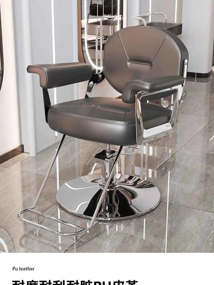 Comfortable Women Dressing Professional Barber Chair Swivel Advanced Trendy Barber Chairs Silla Leisure Design Salon Furniture