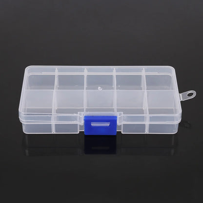 10 Grids Plastic Storage Jewelry Box Compartment Adjustable Container for Beads Earring Box for Jewelry Rectangle Box Case - AMULET RING STORE