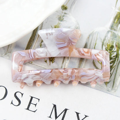 Mini Women's Hair Clips Colorful Geometric Hollow Crab Claw Clip Acetate Leopard Print Fashion Girls Hairpin Hair Accessories - AMULET RING STORE