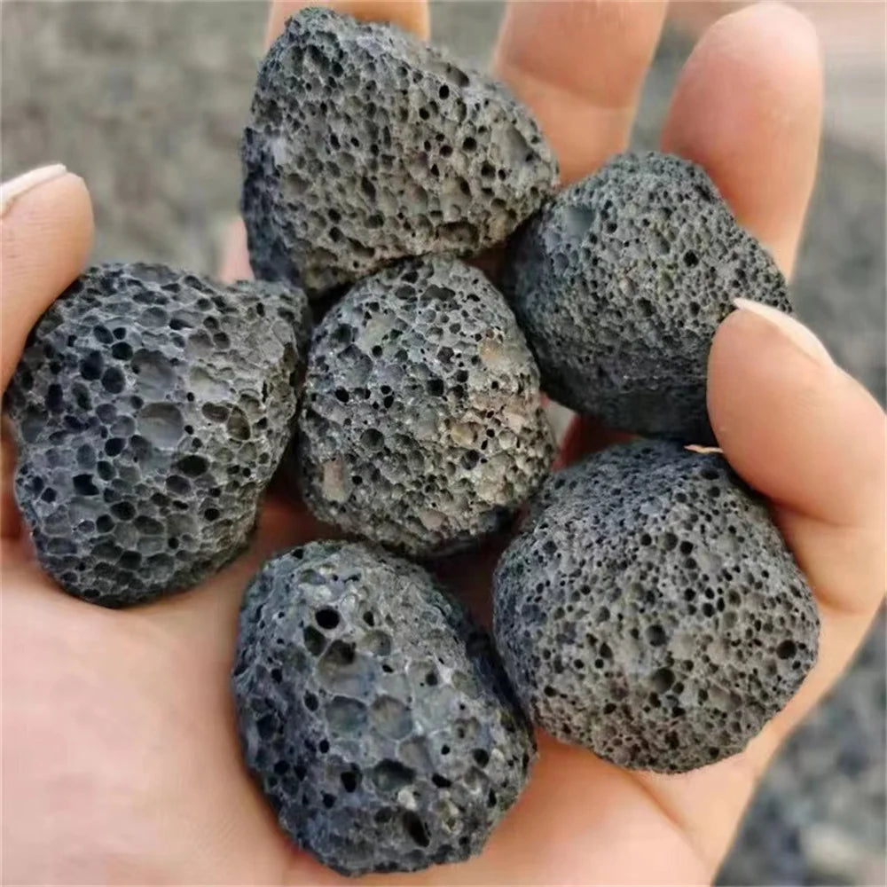 500g/pack Natural Porous Volcanic Rock Original Stone Geode Aromatherapy Essential Oil Diffuser Fish Tank Flower Pot Aquarium - AMULET RING STORE