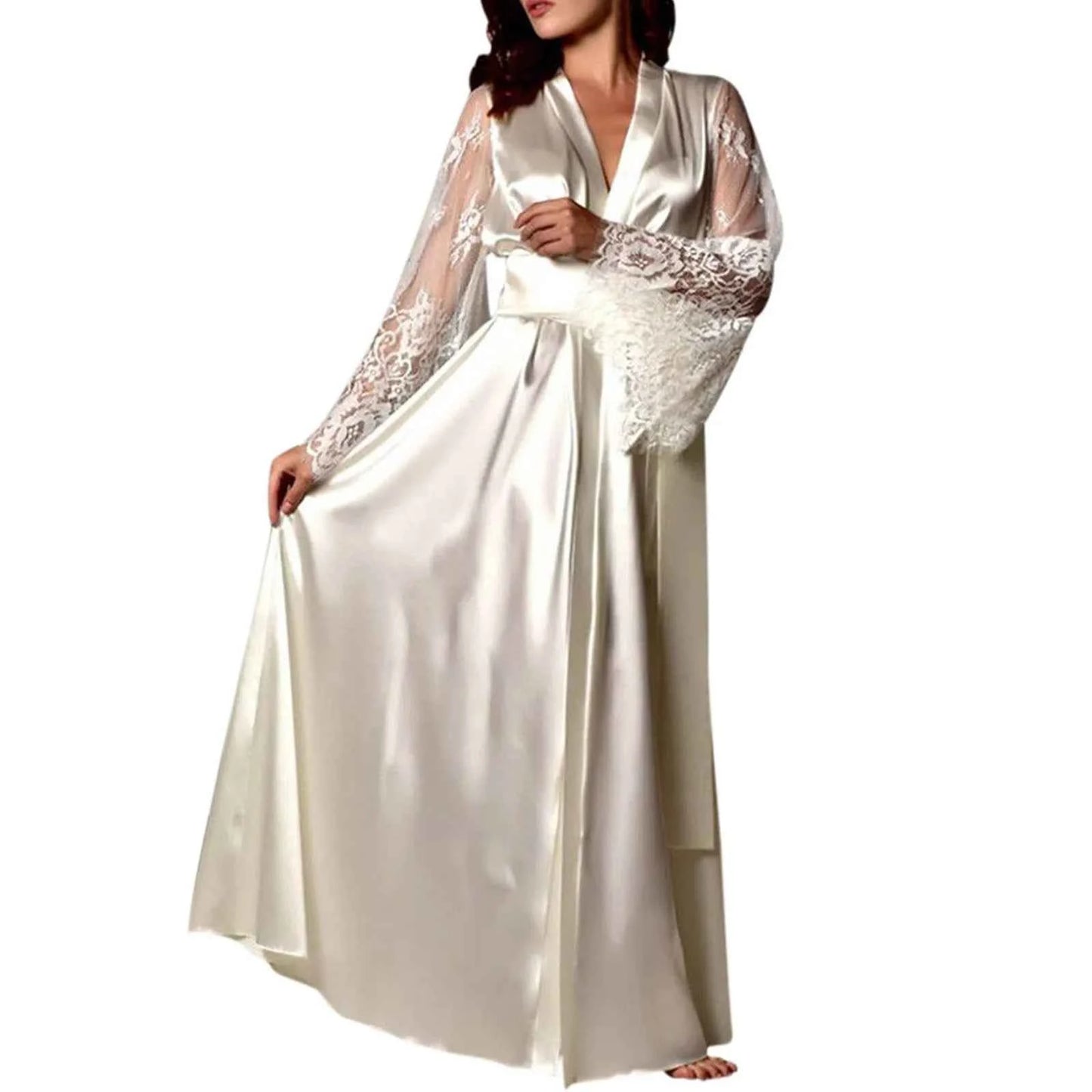 New Ladies Sexy Imitation Ice Silk Plus Size Pajamas Nightgown Nightgown Nightwears For Ladies Sexy Sleepwear Night Gown 2025