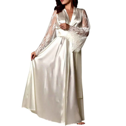 New Ladies Sexy Imitation Ice Silk Plus Size Pajamas Nightgown Nightgown Nightwears For Ladies Sexy Sleepwear Night Gown 2025