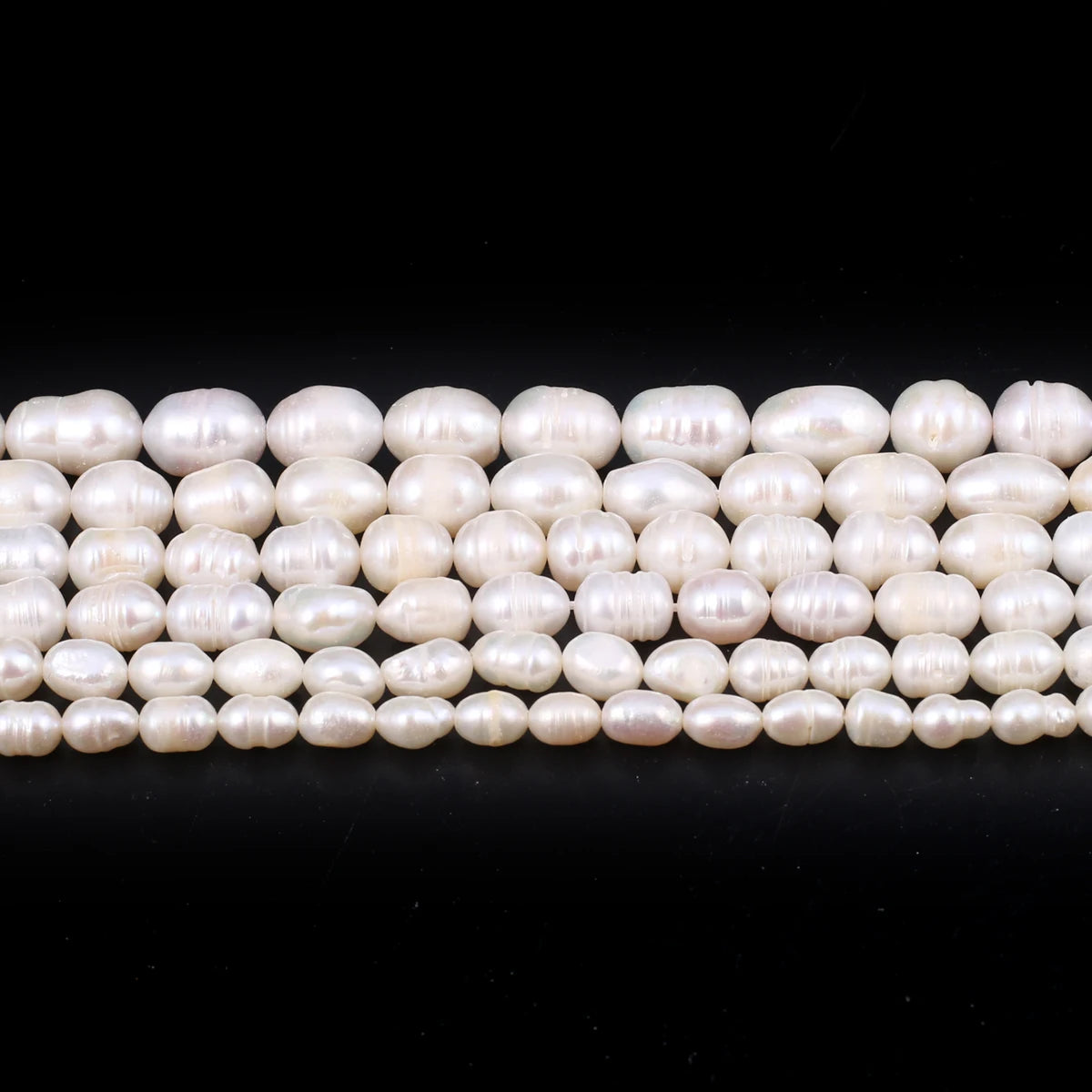 Natural Freshwater Pearl Beads Rice Round Shape Isolation Loose Beaded for Jewelry Making DIY Bracelet Necklace Accessories Gift - AMULET RING STORE