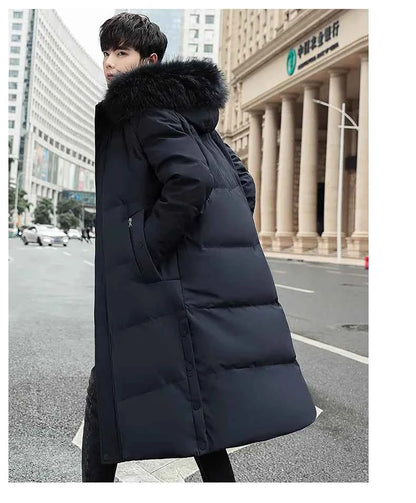 Fashion Winter Jacket for Man Down Coat jacket Parka Men's winter padded jackets Fur Collar Hooded Warm Long Padding HXY291