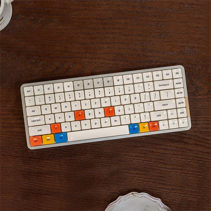 LCK Time Theme Keycaps Set PBT Custom Mondrian Keyboard Cap Low Profile Original Office Gaming KeyCap for Mechanical Keyboard