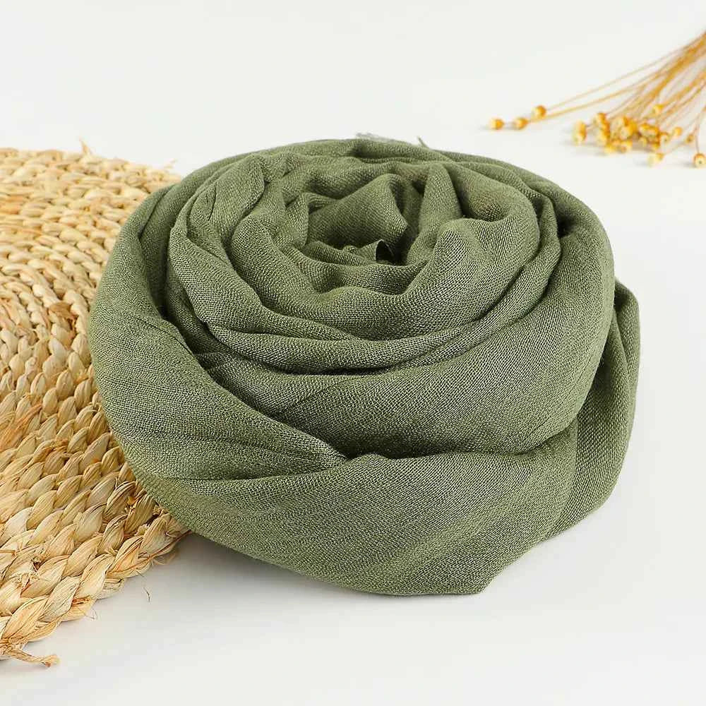 Autumn Winter New Cotton Linen Scarf For Women Girls Solid Color Sunscreen Scarves Soft Foulard Viscose Female Wrap Shawls