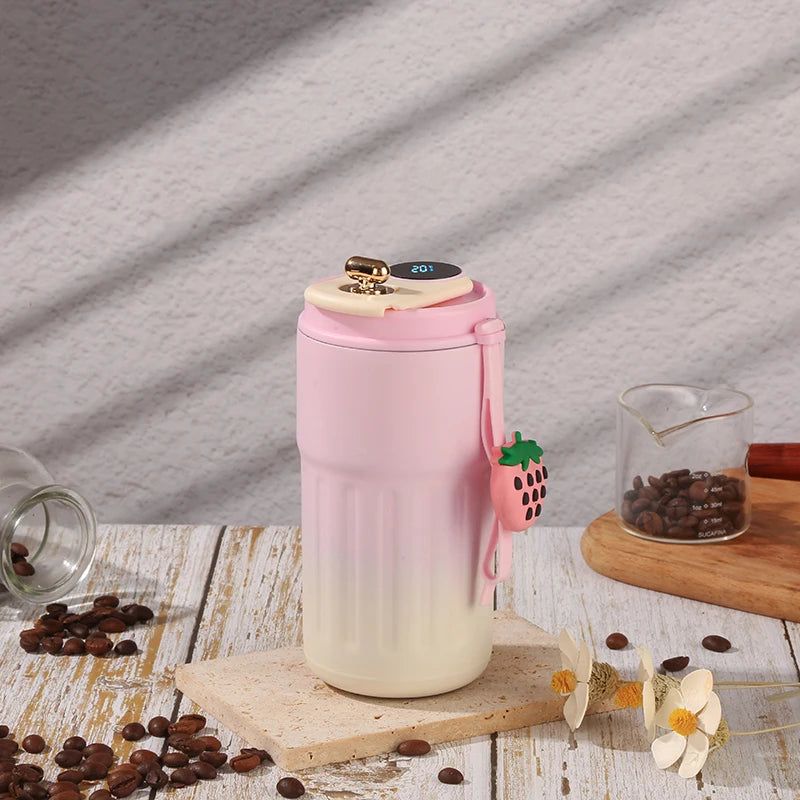 460ml Thermos Bottle Smart Display Temperature 316 Stainless Steel Vacuum Cup Office Coffee Cup Business Portable Thermal Mug